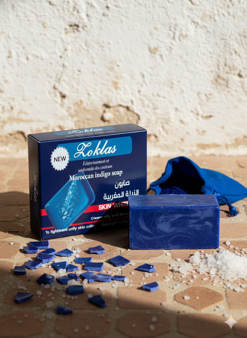 Moroccan Indigo Glow Soap – Natural Skin Brightening & Purifying Bar