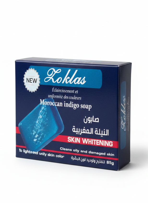 Moroccan Indigo Glow Soap – Natural Skin Brightening & Purifying Bar
